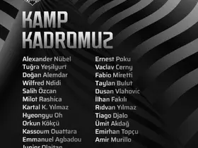 Beşiktaş’ın, Amed Sportif Faaliyetler maçı kamp kadrosu belli oldu

