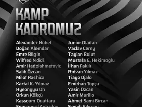 Beşiktaş’ın Hradec Kralove maçı kamp kadrosu belli oldu
