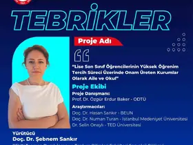 BEUN Akademisyenlerinden Yükseköğrenim Tercih Süreçlerine Yönelik TÜBİTAK 1001 Projesi

