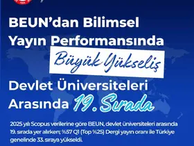 BEUN’dan bilimsel yayın performansında büyük yükseliş
