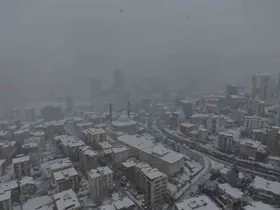 Beyaza bürünen Kartal havadan görüntülendi
