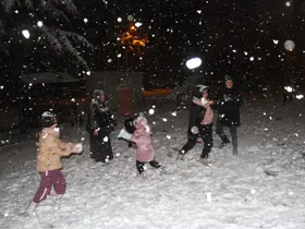 Beyşehir'de kar sevinci