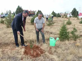 Beyşehir’de İlköğretim Haftası’nda fidanlar toprakla buluşturuldu
