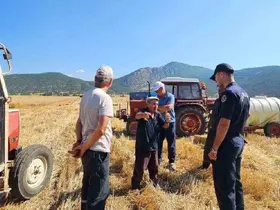 Biçerdöver operatörlerine yangın eğitimi
