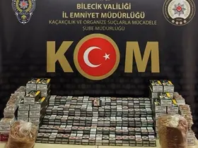 Bilecik’te 22 bin 400 makaron ele geçirildi
