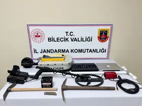 Bilecik’te 4 kişi define ararken suçüstü yakalandı
