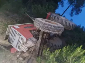 Bilecik’te devrilen traktörün sürücü yaralandı
