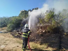 Bilecik’te makilik alanda çıkan yangın anında söndürüldü
