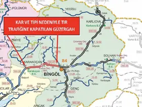 Bingöl-Elazığ karakolu tır trafiğine kapatıldı
