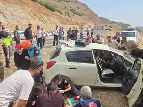 Bingöl’de otomobil yoldan çıktı: 3 yaralı
