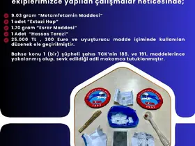 Bingöl’de uyuşturucu operasyonu: 1 şüpheli tutuklandı
