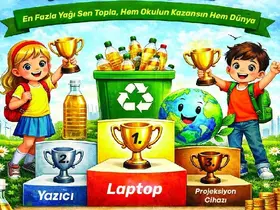 Bir ton atık yağla doğaya can verdiler
