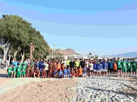 Bodrum’da 1. Günbatımı Çocuk Plaj Futbol Şenliği başladı
