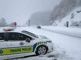 Bolu Dağı’nda yoğun kar yağışı
