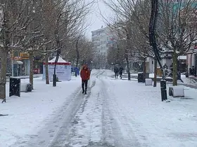 Bolu güne beyaz örtüyle uyandı
