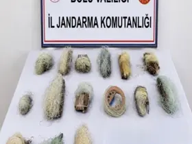 Bolu’da 22,5 metre kaçak ağ ele geçirildi
