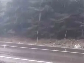 Bolu’nun yükseklerinde kar yağışı
