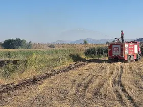 Burdur’da ot yangını büyümeden söndürüldü
