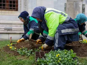 Bursa kışın da çiçek bahçesine dönüşüyor
