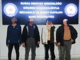 Bursa’da 13 düzensiz göçmen ve 4 organizatör yakalandı
