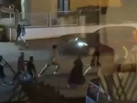 Bursa’da aileler arasında meydan muharebesi kamerada
