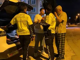 Bursa’da alkollü sürücüye alkolmetre dersi kamerada
