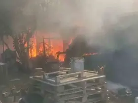 Bursa’da bağ evi alev alev yandı
