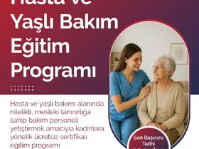Bursa’da kadın istihdamına katkı sağlayacak ’Hasta ve Yaşlı Bakım Eğitimi’ başlıyor
