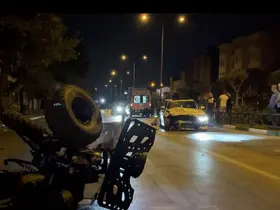 Bursa’da kaza dehşeti saniye saniye kamerada...ATV ile yolun karşısına geçerken canından oldu
