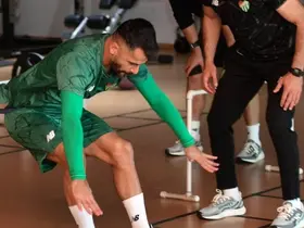 Bursaspor sabah antrenmanında kuvvet çalıştı
