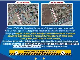 Büyükşehir Belediyesi’nden sürücülere ‘onarım çalışması’ uyarısı
