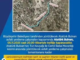 Büyükşehirden sürücülere ‘alternatif yol’ uyarısı
