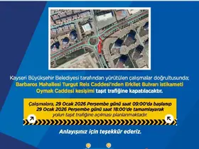 Büyükşehirden sürücülere ‘yol çalışması’ uyarısı
