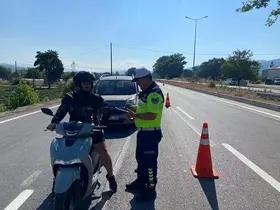 Çanakkale’de motosiklet denetimi

