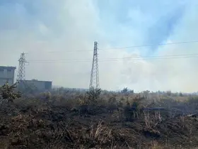 Çanakkale’de tarım arazisinde yangın
