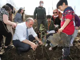 Canik’te fidanlar toprakla buluştu
