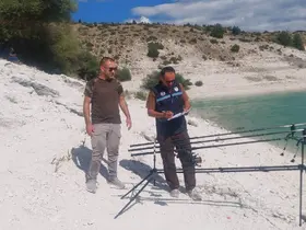 Çavdarhisar Barajı’nda su ürünleri ve avcılık denetimi
