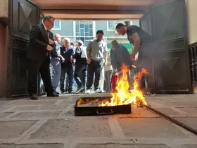 CİB Konya Bölge Müdürlüğünde yangın eğitimi ve tatbikatı