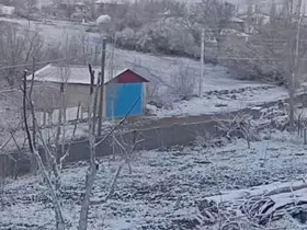 Çiçekdağı ilçesinde Nisan ayında kar yağdı
