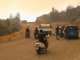 Çine’de alevlere karşı omuz omuza mücadele
