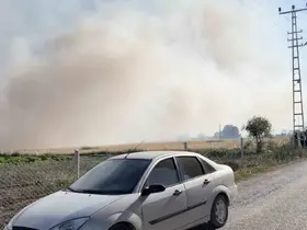 Çorum’da tarlada yangın çıktı
