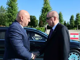 Cumhurbaşkanı Erdoğan, Lübnan Cumhurbaşkanı Avn’i törenle karşıladı
