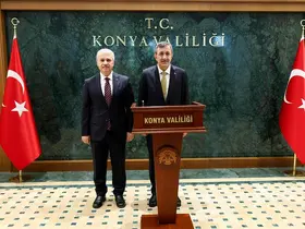 Cumhurbaşkanı Yardımcısı  Cevdet Yılmaz, Konya Valiliğini ziyaret etti