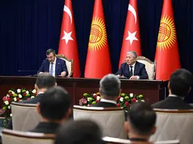 Cumhurbaşkanı Yardımcısı Yılmaz: "Türk müteahhitlik firmaları Kırgızistan’da 95 projeyi hayata geçirdi"
