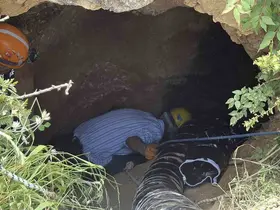 Define aradığı mağarada sıkışan şahsı arama çalışmaları sürüyor

