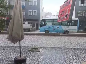 Demirözü’nde dolu yağışı etkili oldu
