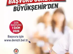 Denizli Büyükşehirin KPSS desteğinde son gün 1 Ekim

