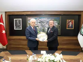 Denizli Ticaret Borsası Yönetiminden Denizli OSB Yönetimine tebrik ziyareti
