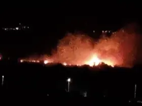 Denizli’de ovalık alanda yangın paniği
