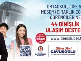 Denizli’de ulaşım desteğinde başvurular 8 Şubat’ta sona eriyor
